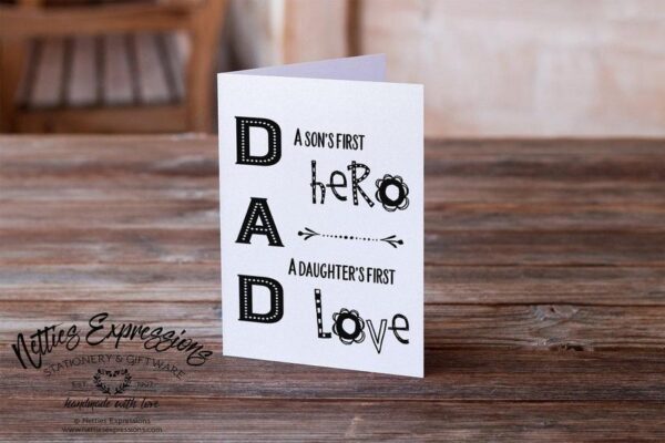 dad-a-sons-first-hero-birthday-card-cards_ceb7b113-f09c-438a-a7fa-a94ef97126e1 Dad, a son's first hero - Greeting Card - Netties Expressions Cards