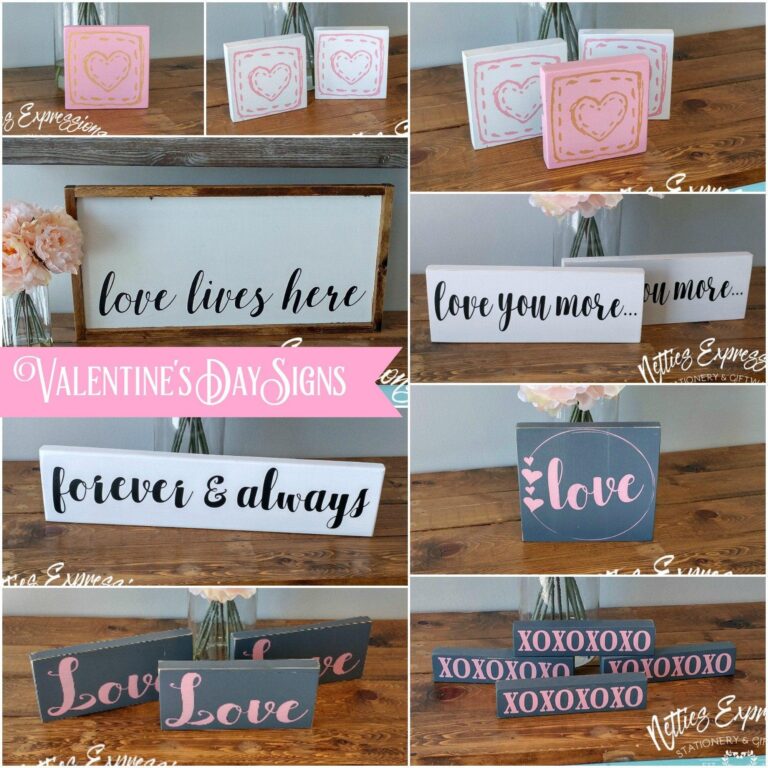 New wood signs just in time for Valentine's Day - Netties Expressions