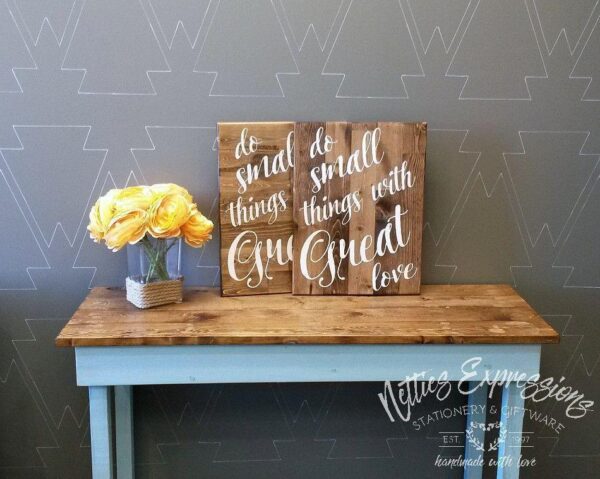 do-small-things-with-great-love-12x16-rustic-wood-sign-wood-signs_26a7e587-216a-49ae-901a-466159d19ca5 Do Small Things with Great Love - Rustic Wood Sign - Netties Expressions