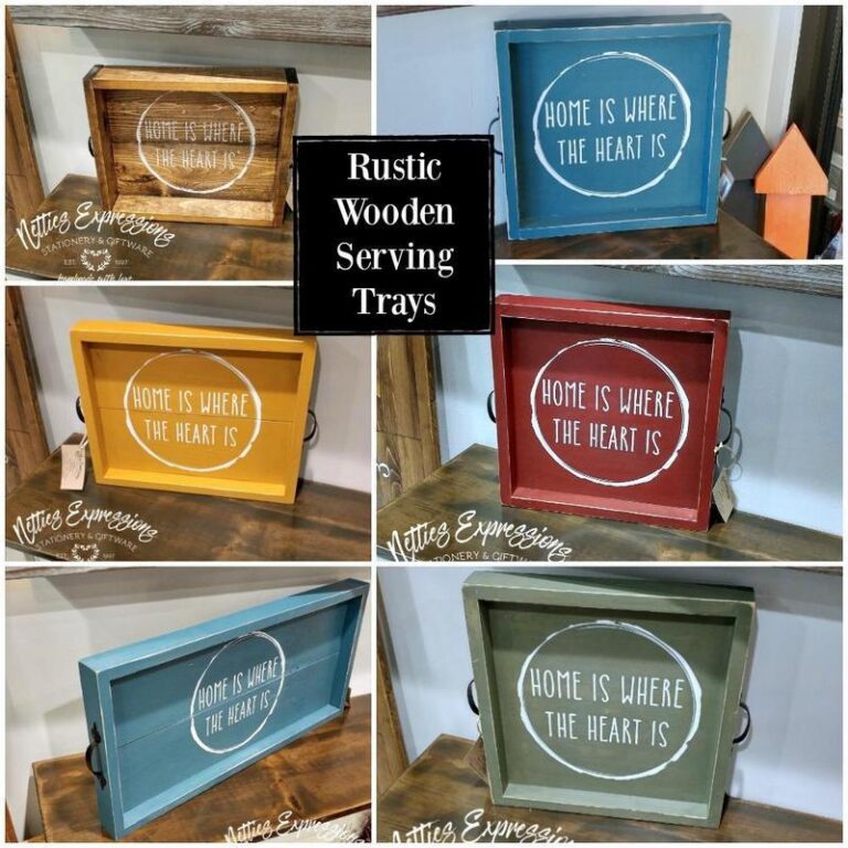 Netties Expressions Rustic Wooden Trays - Netties Expressions