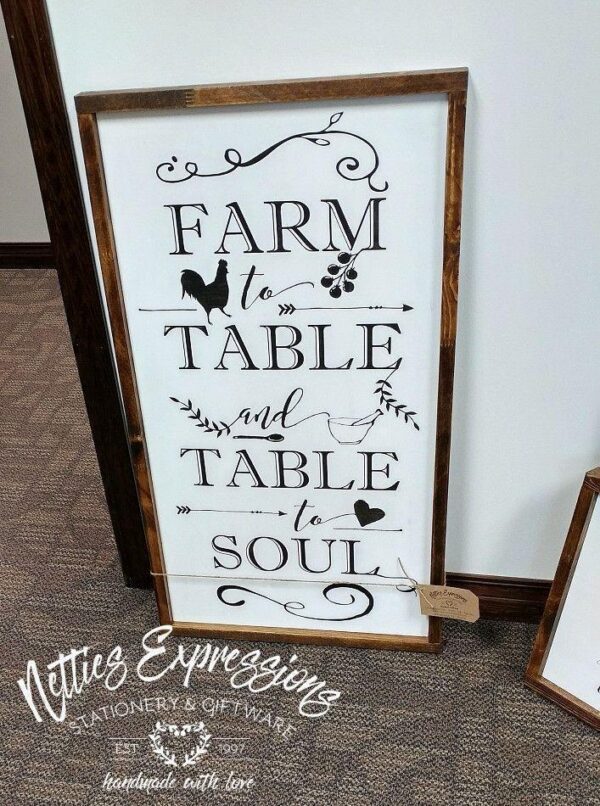 farm-to-table-16x30-framed-wood-sign-wood-signs_66df913f-8472-4957-bc1f-e8b367bdca01 Farm to Table - Rustic Wood Sign - Netties Expressions