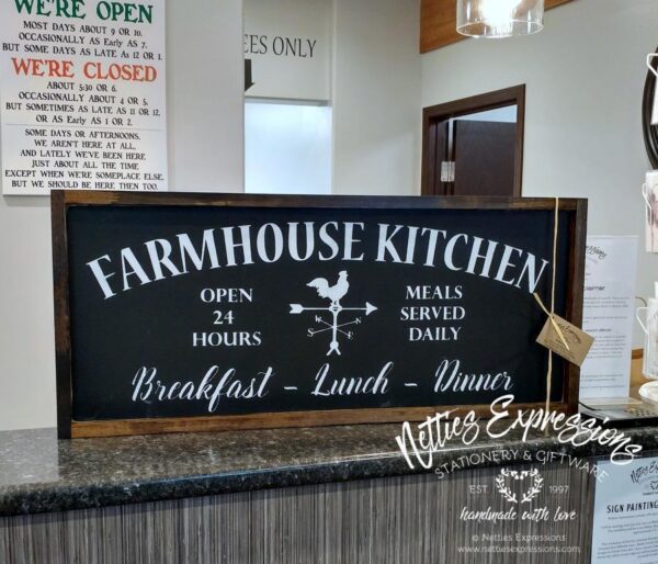 farmhouse-kitchen-12x30-rustic-framed-wood-sign-wood-signs_94cfecb0-d47c-4b99-81bb-06662908a9d2 Farmhouse Kitchen - Rustic Wood Sign - Netties Expressions