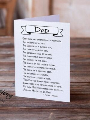 God took the strength of the mountain - Greeting Card - Netties Expressions Cards