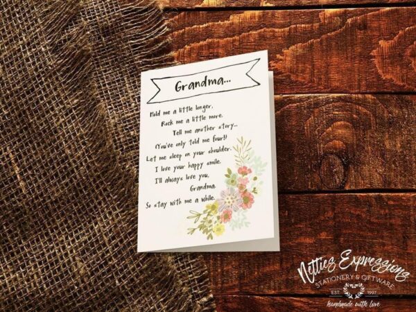 grandma-hold-me-a-little-longer-a7-birthday-card-cards_eb01d7ff-3d02-4274-aed2-5b46255d897e Grandma hold me a little longer - Greeting Card - Netties Expressions
