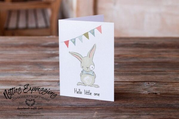 hello-little-one-new-baby-card-cards_06dd1eec-4e6a-4d72-a044-fafe10fe0820 Hello Little One - Greeting Card - Netties Expressions Cards
