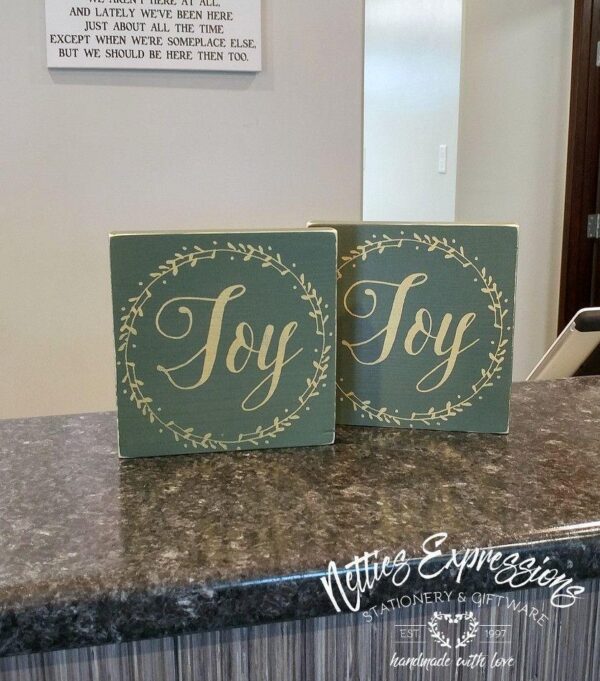 joy-6x6-rustic-wood-christmas-sign-wood-signs-2_1218984d-b79e-47e8-a58a-e094ab86a59e Joy - Rustic Wood Christmas Sign - Netties Expressions