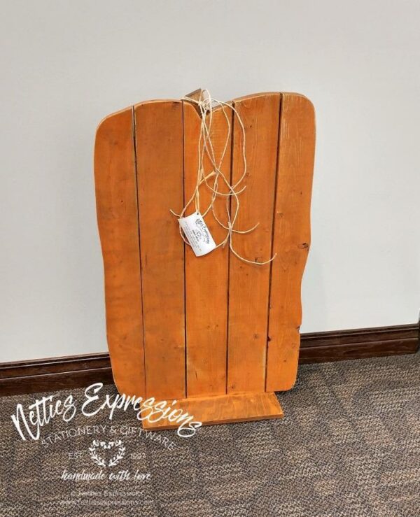 Large Vertical Pallet Wood Pumpkin - Netties Expressions