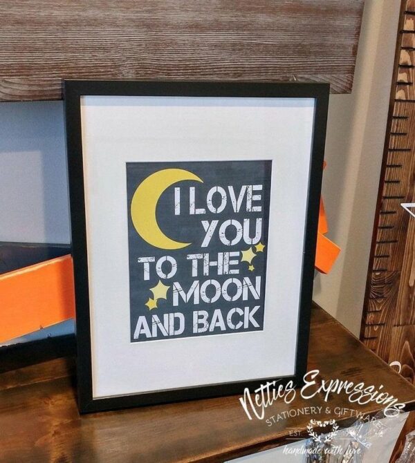 love-you-to-the-moon-and-back-12x16-framed-print-frames_ac177682-9432-45ab-b880-37148f7754eb Love you to the moon and back - Framed Print - Netties Expressions