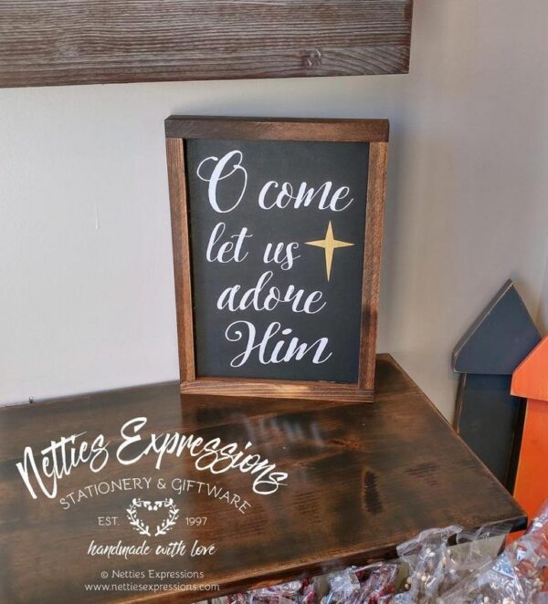 o-come-let-us-adore-him-8x12-rustic-framed-wood-christmas-sign-wood-signs_1f4c2420-f2e9-4fe2-9e7d-d1eae9d35b42 O come let us adore Him - Rustic Wood Christmas Sign - Netties Expressions