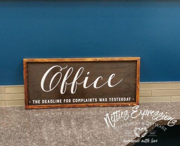 office-sign-12x30-rustic-framed-wood-sign-wood-signs-2_e014716e-a827-4409-893e-c066f21e704a Office Sign - Rustic Wood Sign - Netties Expressions