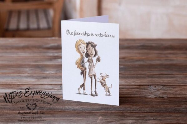 our-friendship-is-soda-licious-a6-friendship-card-cards Our friendship is soda-licious - Greeting Card - Netties Expressions Cards