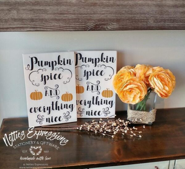 pumpkin-spice-and-everything-nice-8x12-rustic-wood-sign-wood-signs_211f3420-4ecb-40bd-b69b-9829a101cc9d Pumpkin spice and everything nice - Rustic Wood Sign - Netties Expressions