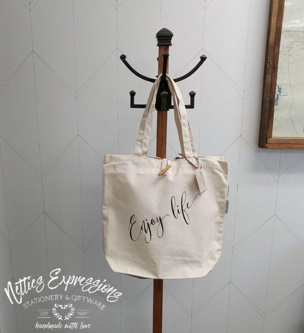 Enjoy Life - Recycled Cotton Tote Bag - Netties Expressions