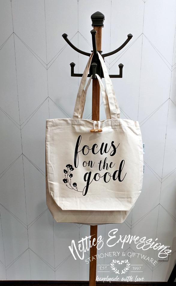 Focus on the good - Recycled Cotton Tote Bag - Netties Expressions