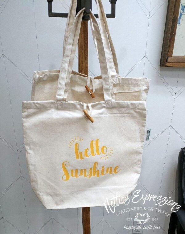 recycled-cotton-tote-bag-hello-sunshine-bags_e747c032-bed8-4857-8d29-a6804ab697a9 Hello Sunshine - Recycled Cotton Tote Bag - Netties Expressions