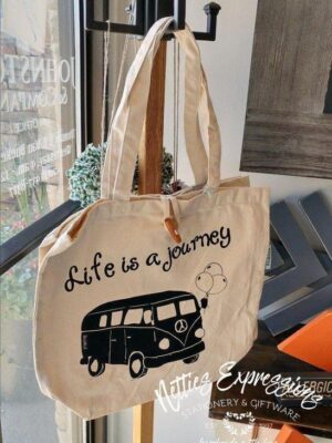 recycled-cotton-tote-bag-life-is-a-journey-bags_6c82acac-23c6-45ed-bb5f-6bd24847b0e8 Life is a journey - Recycled Cotton Tote Bag - Netties Expressions