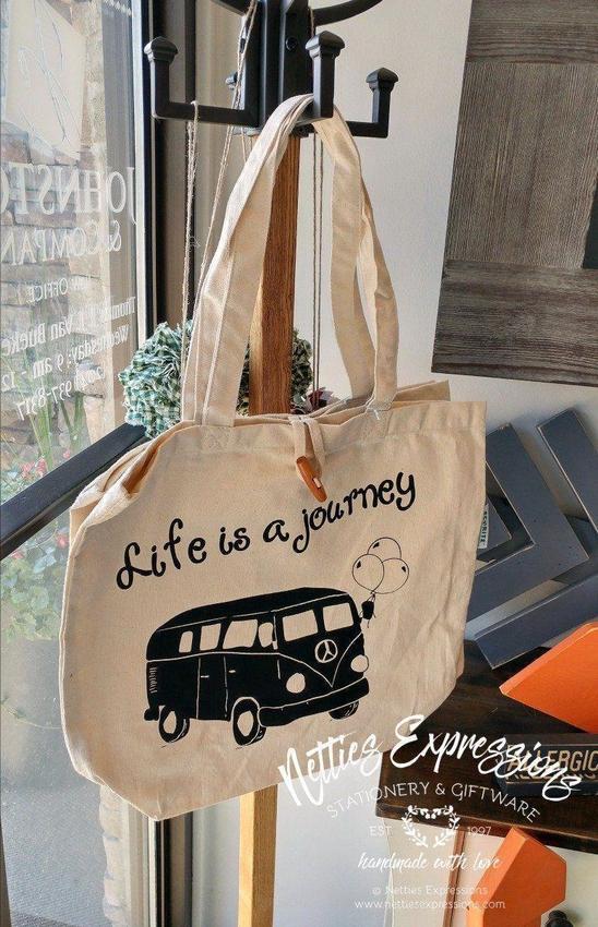 recycled-cotton-tote-bag-life-is-a-journey-bags_6c82acac-23c6-45ed-bb5f-6bd24847b0e8 Life is a journey - Recycled Cotton Tote Bag - Netties Expressions