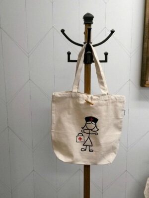 recycled-cotton-tote-bag-nurse-bags_f0546ca9-d1df-4653-b2d1-bbf3c536ba8e Nurse - Recycled Cotton Tote Bag - Netties Expressions