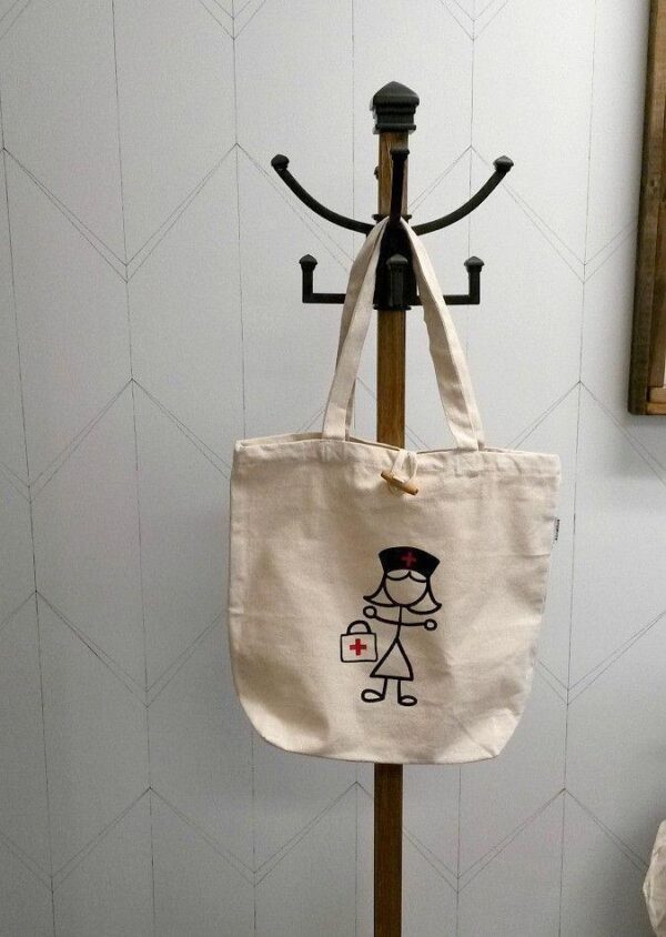 recycled-cotton-tote-bag-nurse-bags_f0546ca9-d1df-4653-b2d1-bbf3c536ba8e Nurse - Recycled Cotton Tote Bag - Netties Expressions