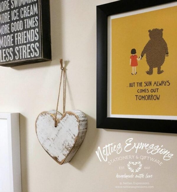 Rustic Chunky Wooden Heart - Large - Netties Expressions