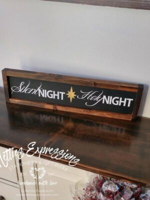silent-night-holy-night-4x20-rustic-framed-wooden-christmas-sign-wood-signs_8031d77f-a96a-4c9b-8b10-7204ca599415 Silent Night Holy Night - Rustic Wooden Christmas Sign - Netties Expressions