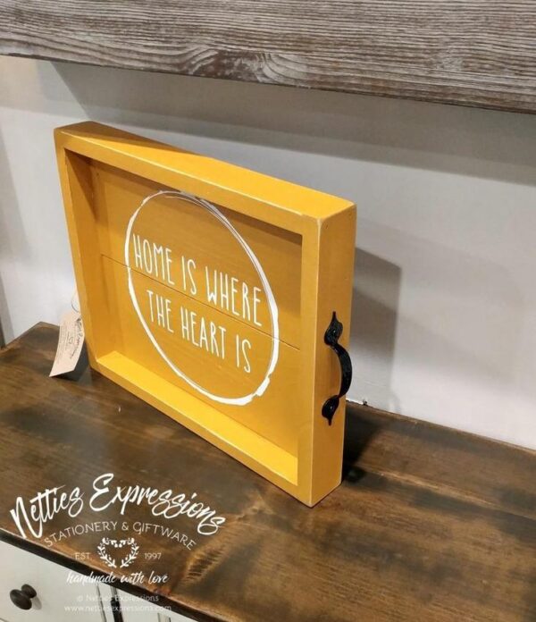 Small Rustic Plank Wooden Serving Tray - Netties Expressions