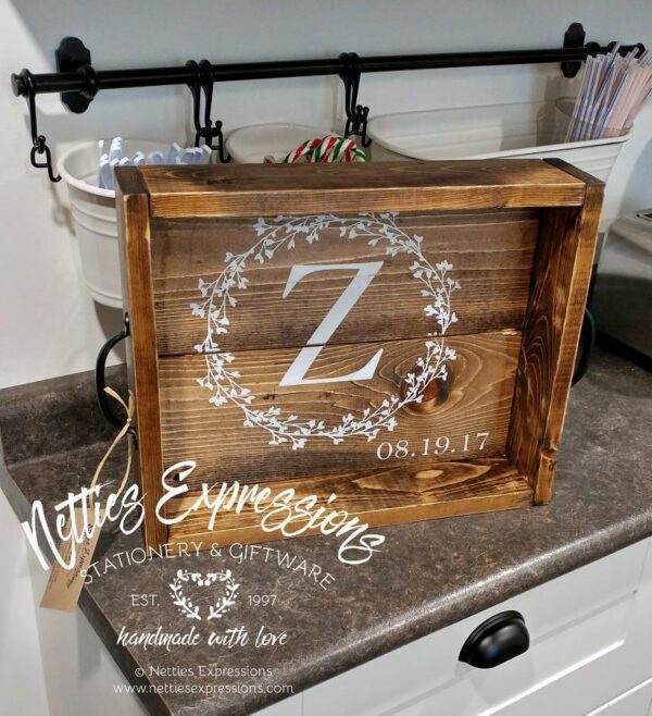 Small Rustic Plank Wooden Serving Tray - Netties Expressions