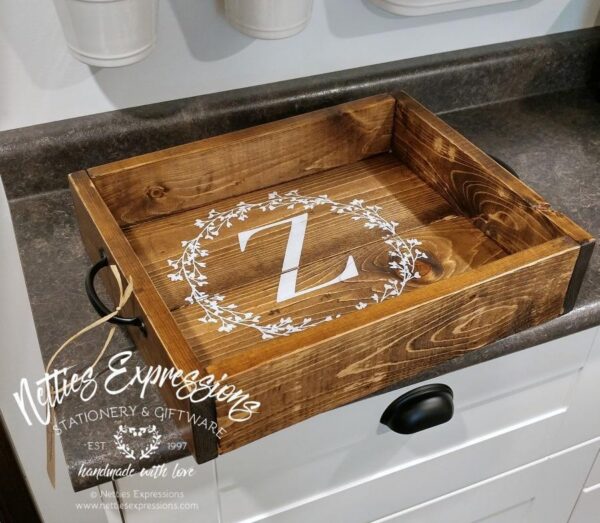 Small Rustic Plank Wooden Serving Tray - Netties Expressions
