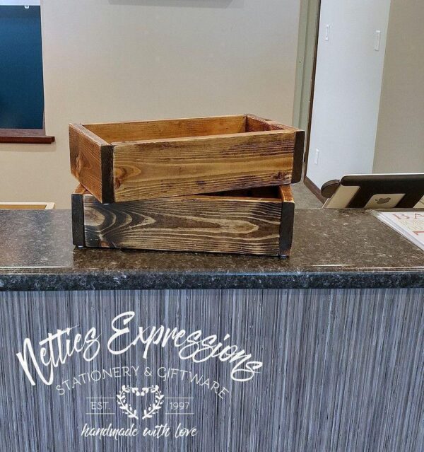 Rustic Wooden Box - 14" - Netties Expressions