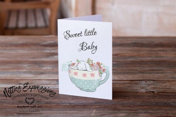 sweet-little-baby-new-baby-card-cards_b2523500-8273-455e-8630-bb7d1f912db6 Sweet little baby - Greeting Card - Netties Expressions