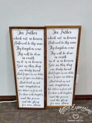 the-lords-prayer-12x40-rustic-framed-wood-sign-wood-signs_9c86cc26-bfc7-4def-a449-7f73b4839704 The Lord's Prayer - Rustic Wood Sign - Netties Expressions