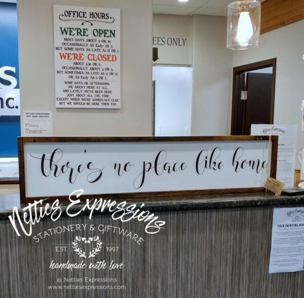 theres-no-place-like-home-8x40-rustic-framed-wood-sign-wood-signs_98518ad4-a2dd-41f1-a2ef-21347d7d48bf There's no place like home - Rustic Wood Sign - Netties Expressions