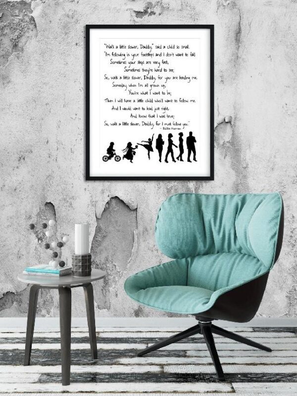 walk-a-little-slower-daddy-15x18-rustic-framed-wood-sign-wood-signs-3 Walk a little slower, Daddy - Rustic Wood Sign - Netties Expressions