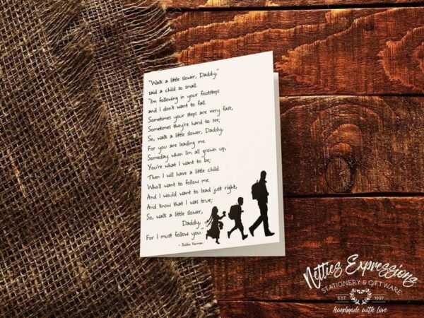 walk-a-little-slower-daddy-custom-a7-fathers-day-card-cards_fa5ae648-5624-4bb6-a548-588b41aadcc8 Walk a little slower daddy - Custom Father's Day Card - Netties Expressions Cards