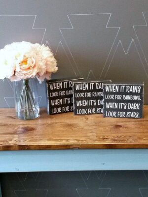 when-it-rains-look-for-rainbows-6x55-rustic-chunky-wood-sign-wood-signs_56feed6d-6672-4a07-8b3f-b88b812c5285 When it rains look for rainbows - Rustic Chunky Wood Sign - Netties Expressions