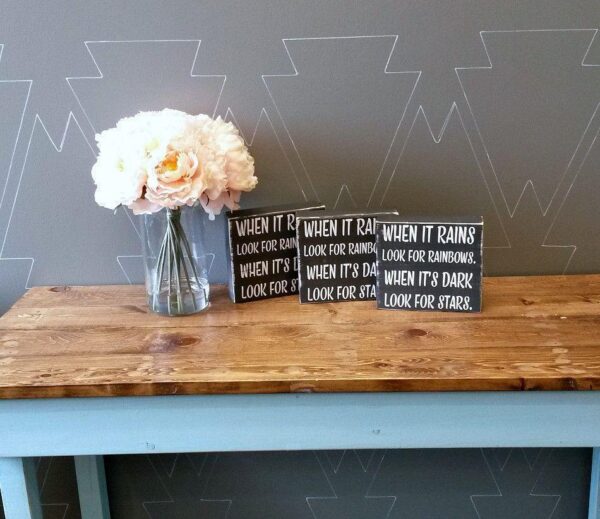 when-it-rains-look-for-rainbows-6x55-rustic-chunky-wood-sign-wood-signs_56feed6d-6672-4a07-8b3f-b88b812c5285 When it rains look for rainbows - Rustic Chunky Wood Sign - Netties Expressions