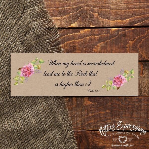 When my heart is overwhelmed - Bookmark - Netties Expressions