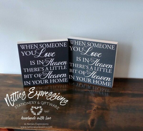 when-someone-you-love-is-in-heaven-8x8-wood-print-wood-print_2f0473b9-2b2a-40d0-8dcd-b7fb2b3c9a0c When someone you love is in Heaven - Rustic Wood Print - Netties Expressions