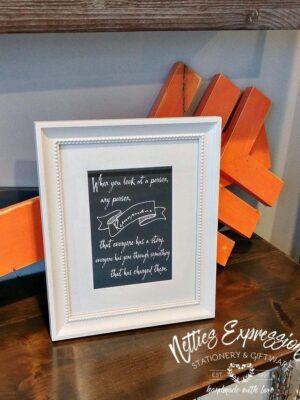 When you look at a person 8x10 Framed Print - Netties Expressions
