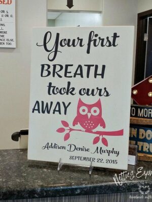 your-first-breath-took-ours-away-12x16-custom-rustic-wood-sign-wood-signs_fed00ae3-7a72-4193-986e-25cc374fbc47 Your first breath took ours away - Custom Rustic Wood Sign - Netties Expressions